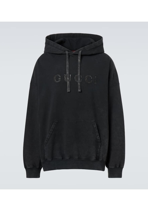 Gucci Logo cotton jersey hoodie