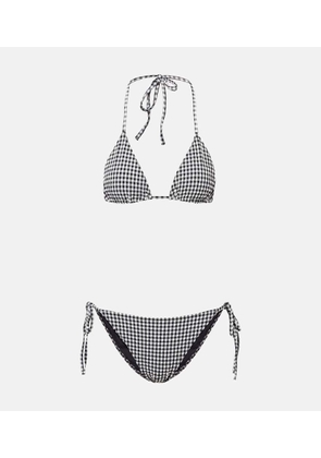 Hunza G Sabrina gingham seersucker bikini