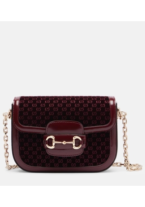 Gucci Gucci Horsebit 1955 Small velvet shoulder bag