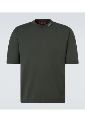 Gucci Logo silk and cotton T-shirt