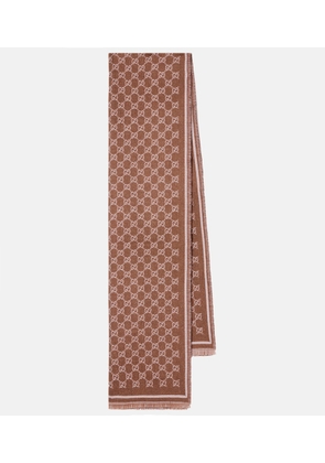 Gucci GG wool-blend jacquard scarf