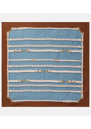 Gucci Horsebit silk twill scarf