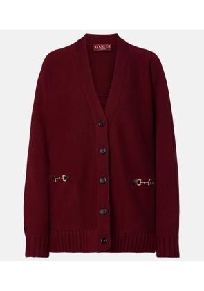 Gucci Horsebit wool and cashmere cardigan