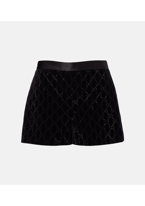 Gucci Embellished denim shorts