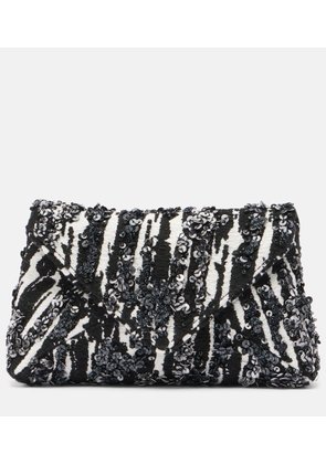 Dries Van Noten Sequined jacquard clutch