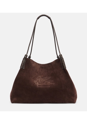 Etro Libra Medium suede tote bag