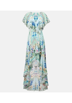 Camilla Crystal-embellished silk wrap dress