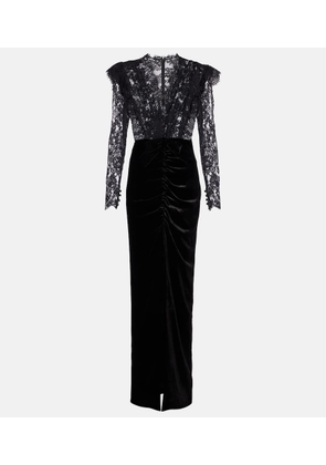 Alessandra Rich Lace and velvet gown