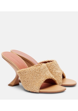 Amina Muaddi Taylor 90 raffia-effect mules
