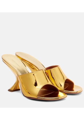 Amina Muaddi Taylor 90 leather mules