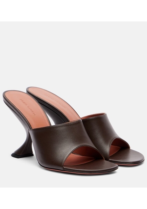 Amina Muaddi Taylor 90 leather mules