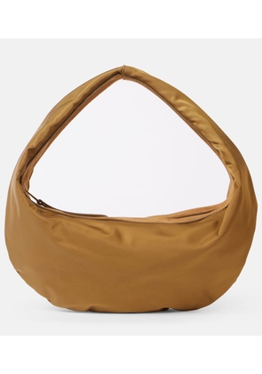 Khaite Olivia Medium suede-trimmed shoulder bag