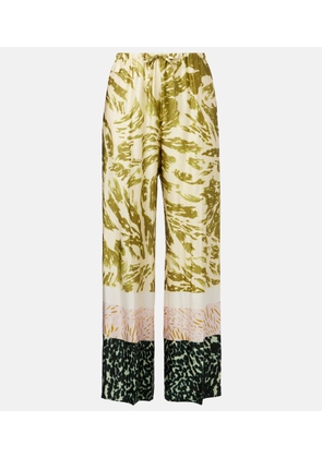Dries Van Noten Printed wide-leg pants