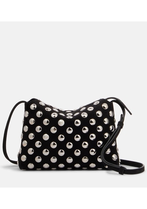 Khaite Lina Medium studded suede crossbody bag