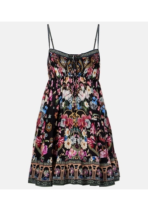 Camilla Crystal-embellished silk minidress