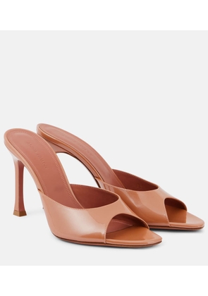 Amina Muaddi Alexa 95 patent leather mules