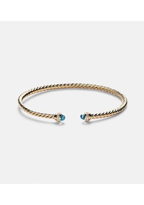 David Yurman CablespiraÂ® Flex 18kt gold cuff bracelet with topazes and diamonds