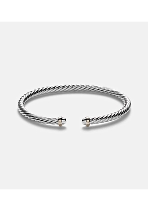David Yurman Cable FlexÂ® sterling silver and 14kt gold cuff bracelet