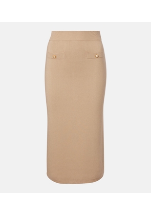 Alessandra Rich Cotton and cashmere pencil skirt