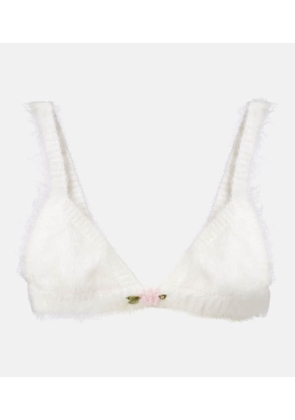 Alessandra Rich Mohair and wool-blend bra top