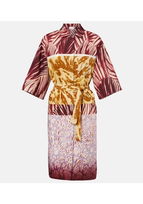 Dries Van Noten Printed cotton poplin shirt dress