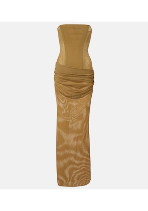 Alex Perry Sheer strapless corset dress