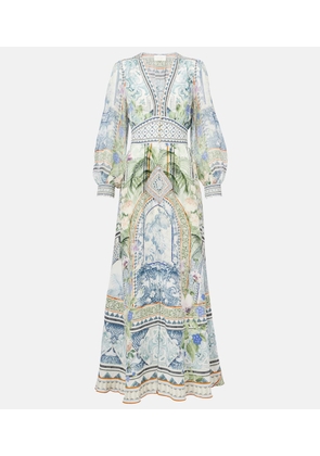 Camilla Printed silk crepe maxi dress