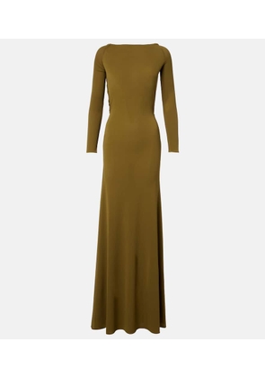 Alex Perry Draped open-back crepe jersey gown