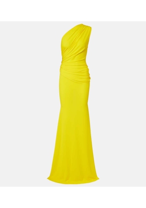 Alex Perry Draped one-shoulder crepe jersey gown