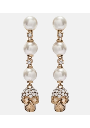 McQueen Crystal-embellished drop earrings