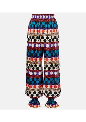 Valentino Printed silk culottes
