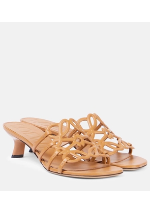 Loewe Paula's Ibiza Petal Anagram leather mules