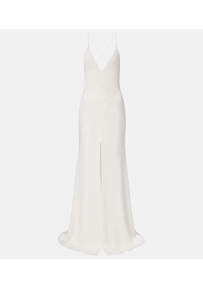 Alex Perry Open-back satin crepe gown