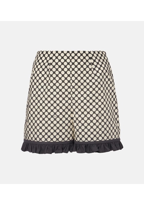 Valentino Plus De Pois cotton poplin shorts