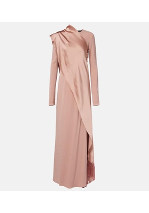 Taller Marmo Mounia caped crepe cady gown