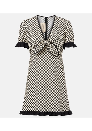 Valentino Ruffled polka-dot cotton poplin minidress