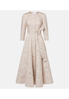 Carolina Herrera Lame jacquard midi dress