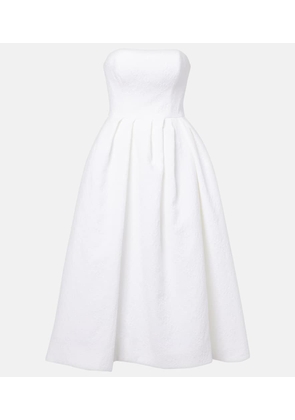 Carolina Herrera Cotton-blend midi dress