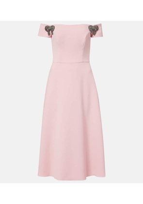 Carolina Herrera Embellished off-shoulder midi dress