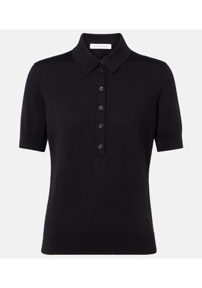 Carolina Herrera Silk and cotton-blend polo shirt