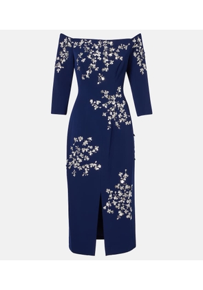 Carolina Herrera Embellished off-shoulder midi dress