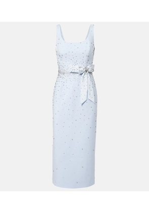 Carolina Herrera Bow-detail crystal-embellished midi dress
