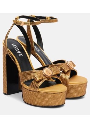 Versace Gianni Ribbon 140 satin platform sandals