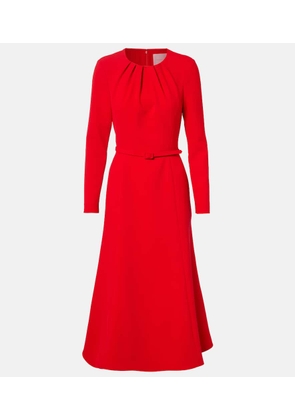 Carolina Herrera Belted crepe midi dress