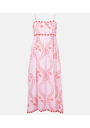 Juliet Dunn Printed cotton midi dress