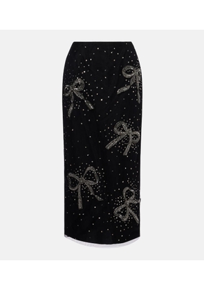 Carolina Herrera Embellished sheer midi skirt