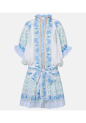 Juliet Dunn Paisley cotton minidress