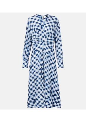 Proenza Schouler Checked gathered midi dress