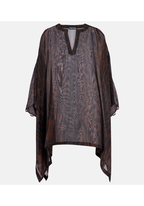 Tom Ford Leopard-print cotton and silk kaftan