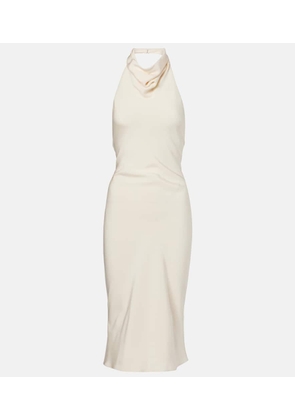 Tom Ford Halterneck silk sable cocktail dress
